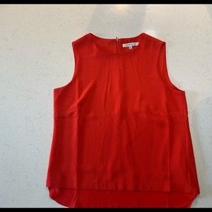 Rose+Olive sleeveless top, red/coral, size M